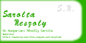 sarolta meszoly business card