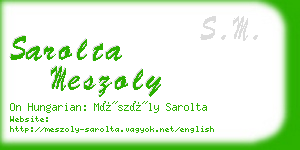 sarolta meszoly business card